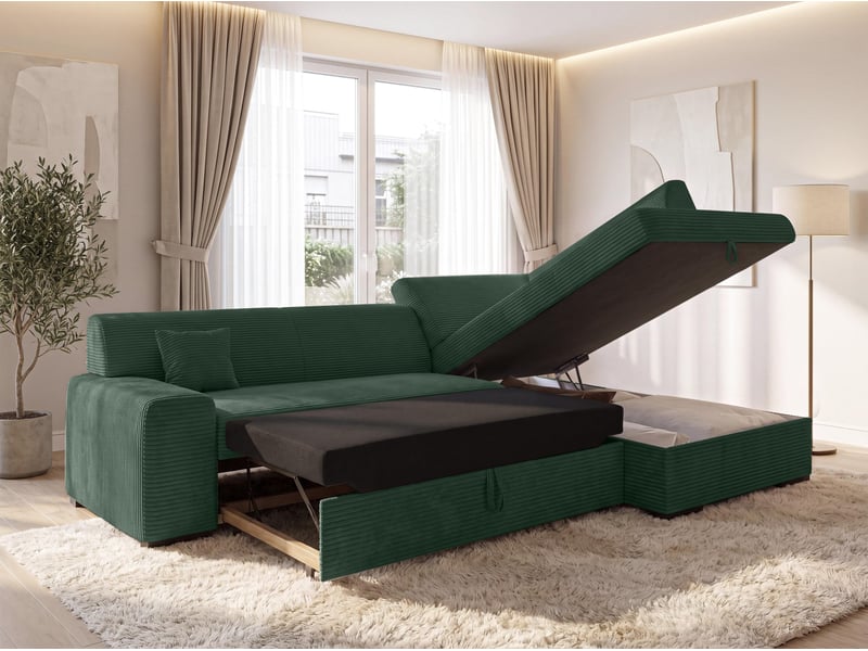 Canapé convertible lucera 260 cm – vert bouteille Lucera - Conforama C