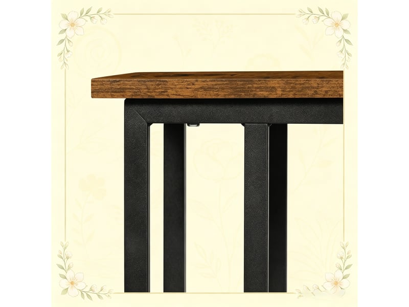  Table d'appoint en c en bois et métal marron rustique 55x36x59,5 cm  - Conforama D