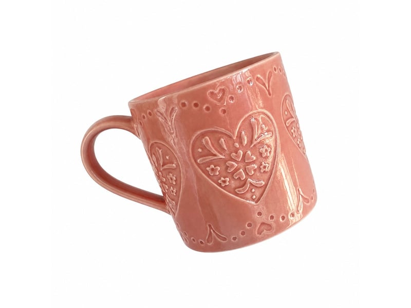  Mug en céramique, cœur rouge, modèle lewis heart, 350 ml  - Conforama A