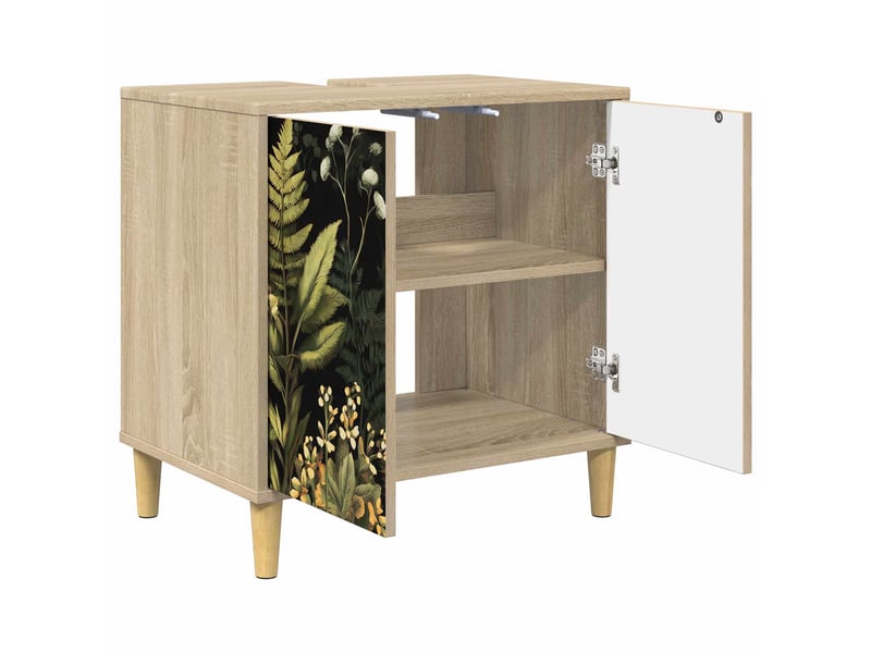  Armoire de salle de bain, meuble de rangement rhenen sonoma 60x40x60 cm  - Conforama D