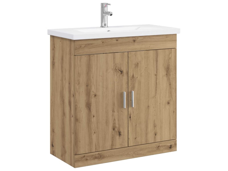  Ensemble de mobilier de salle de bain chêne artisanal shl7037  - Conforama A