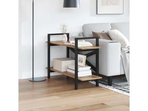 Étagère 2 niveaux, étagère de rangement 100 x 33,5 x 64 cm bois d'ingénierie shl805