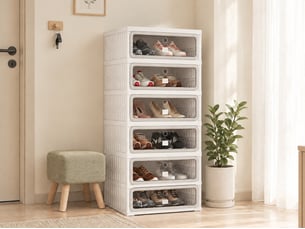 Meuble à chaussures 12 paire(s)  <strong>MIOOSUT</strong>  <strong></strong> coloris blanc