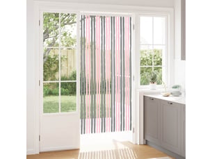 Rideau anti-insectes, moustiquaire en chenille gris argent et rose cf43429