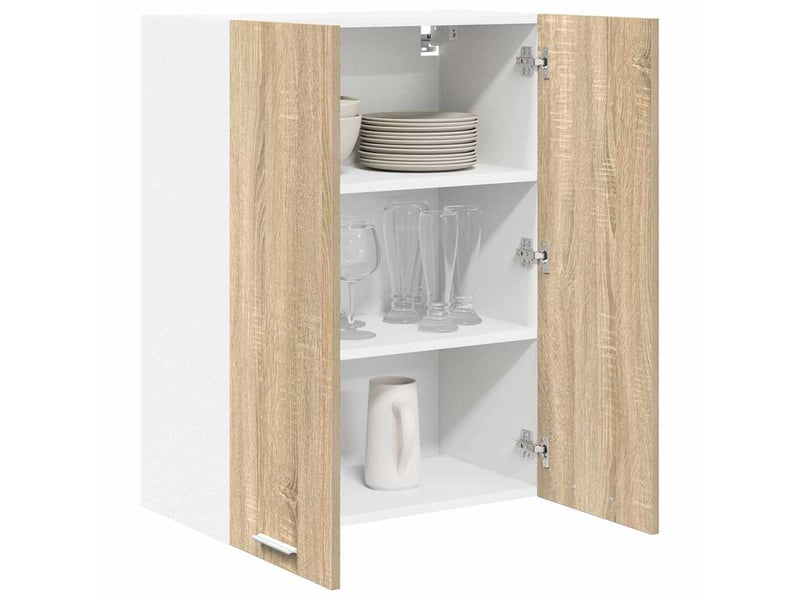  Meuble de rangement cuisine, armoire suspendue chêne sonoma 60x31x80cm  - Conforama C
