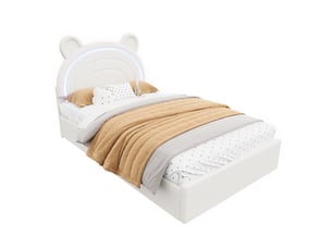 Lit avec rangement 90x200 cm DZMDIP coloris beige
