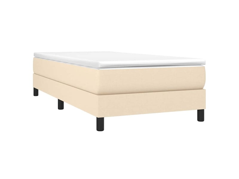  Lit simple- lit adulte -  cadre de lit à lattes crème 100x200 cm tissu  - Conforama B