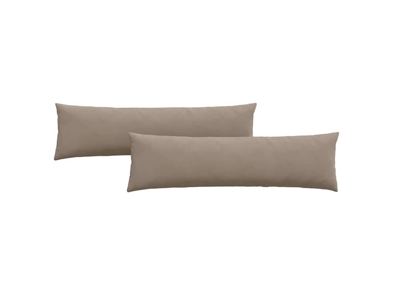  Lot de 2 coussins de canapé, coussins décoratifs tissu taupe 145 x 40 cm cf58952  - Conforama A