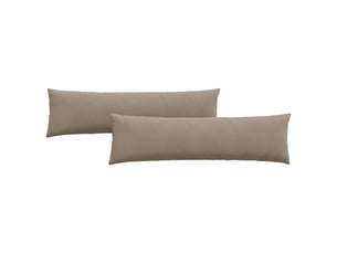 Lot de 2 coussins de canapé, coussins décoratifs tissu taupe 145 x 40 cm cf58952