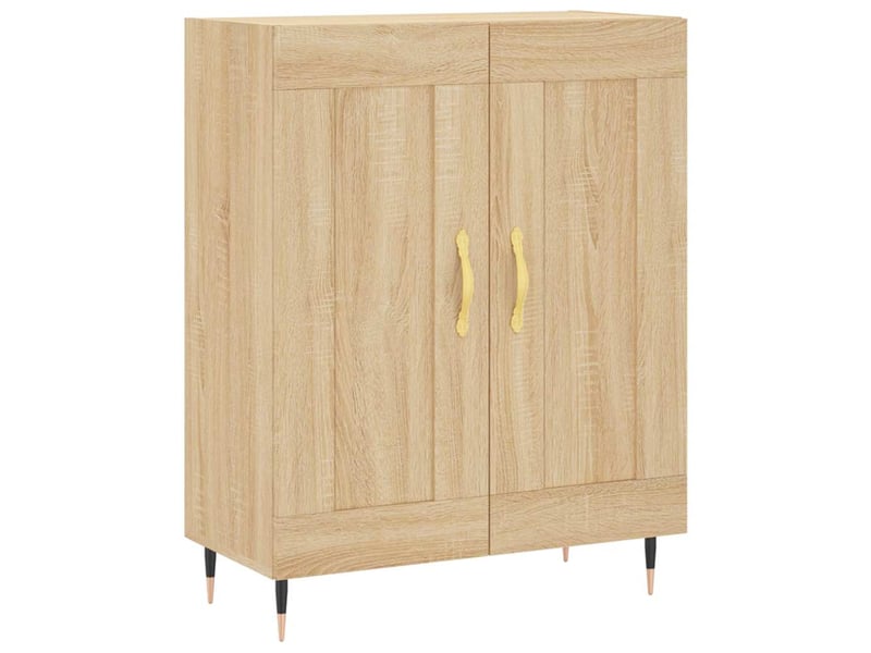  Buffet haut - bahut - meuble de rangement chêne sonoma 69,5x34x180 cm bois d'ingénierie  - Conforama E