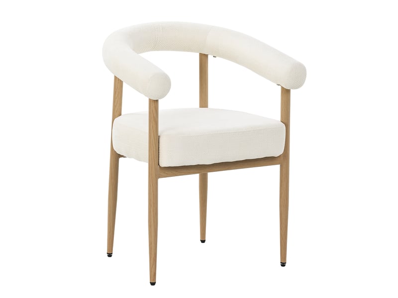  Chaise de salle à manger moderne, rembourrée, structure en métal, 4 pièces, confort pour cuisine et salon  - Conforama D
