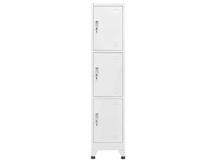 Armoire à casier, rangement de bureau avec 3 compartiments 38x45x180 cm