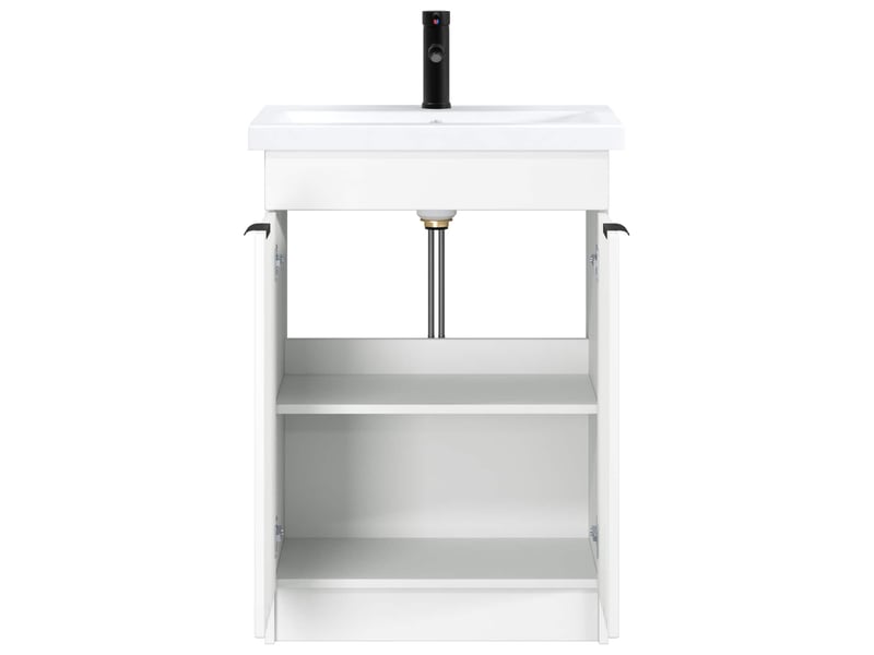  Ensemble de mobilier de salle de bain blanc 78.5x37.5x81 cm shl9792  - Conforama C