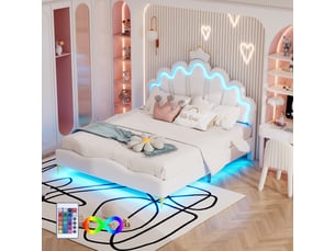 Lit 2 places 140x200 cm OKWISH coloris blanc