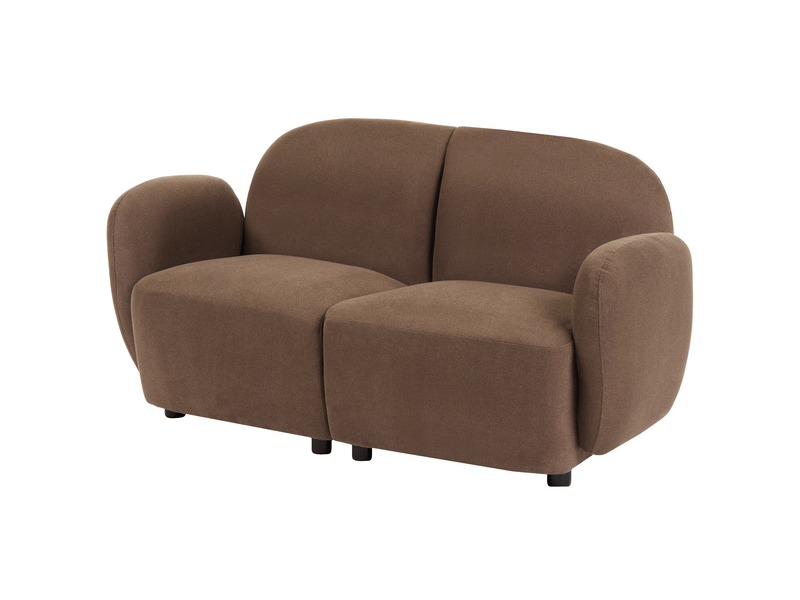  Ensemble de salon 3 places jule tissu marron  - Conforama E