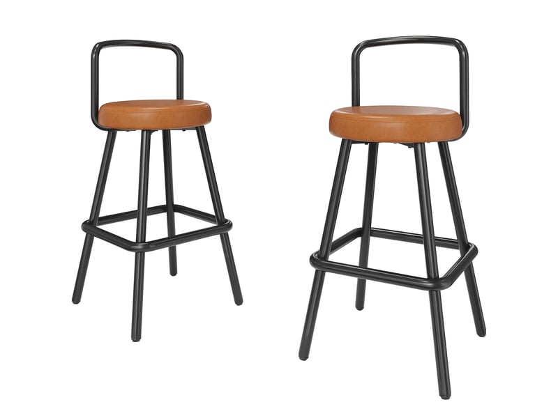  Desserte mobile 134x4674x88 cm avec 2 tabourets et prise électrique blanche  - Conforama E