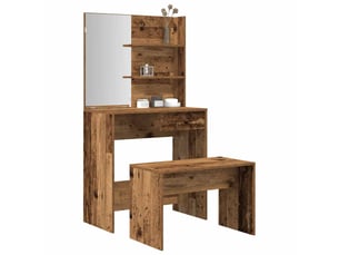 Coiffeuse 0 tiroir(s) Miroir  avec 1 tabouret(s) inclu(s)  <strong></strong> <strong></strong>  coloris bicolore