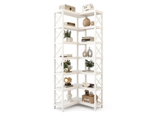 Bibliotheque coloris blanc <strong>PANGIVO</strong> <strong>T5828P485743</strong> - 61 cm x 202 cm