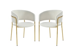 Lot de 2 chaises de salle à manger,55x55x80 cm,avec pieds réglables,tissu côtelé,beige