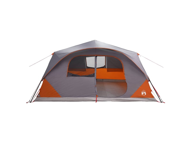 Tente instantanée, tente de camping 10 personne gris et orange polyester et acier  - Conforama D