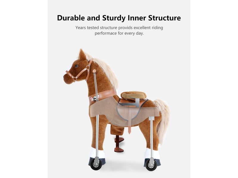  Ponycycle poney à monter marron avec sabot blanc petit modèle pour 3 à 5 ans Ux324 - Conforama B