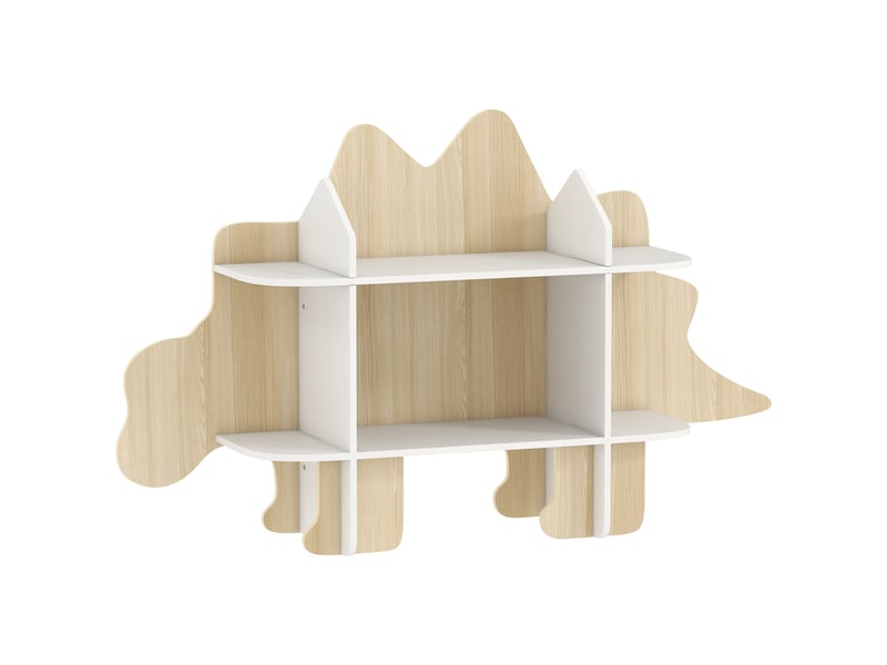 Bibliothèque enfant meuble de rangement pour jouets et livres 6 compartiments bois naturel 120x28x72,2cm - Conforama B