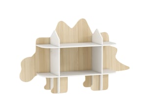 Bibliothèque enfant meuble de rangement pour jouets et livres 6 compartiments bois naturel 120x28x72,2cm