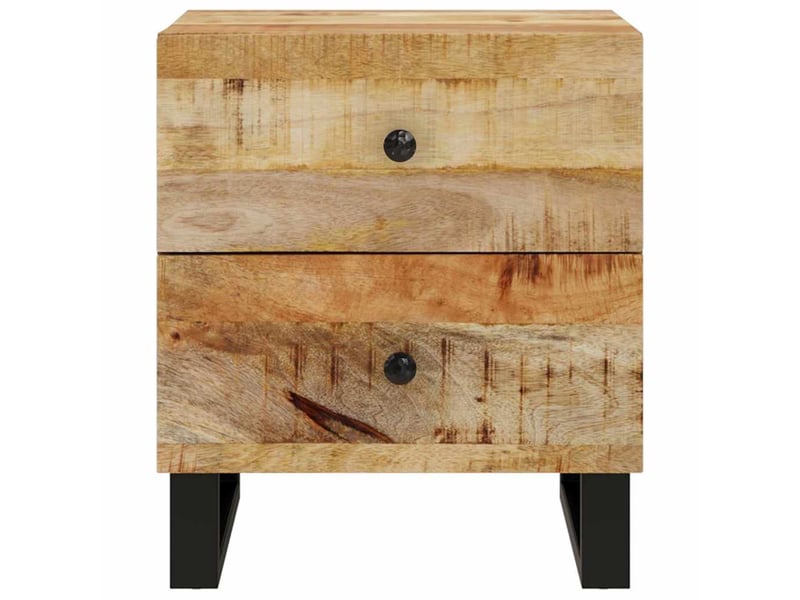  Lot de 2 tables de chevet - cabinet de chevet - table de nuit 40x33x46 cm bois de manguier solide  - Conforama B