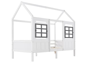 Lit cabane 90x200 cm coloris blanc