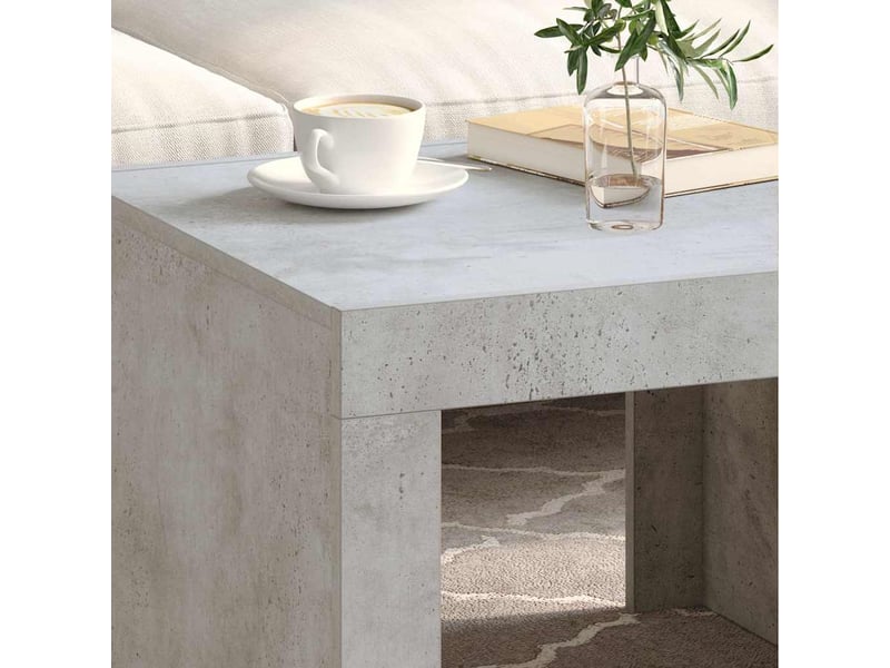  Table basse - table de salon - table à thé gris béton 50x50x35 cm bois d'ingénierie  - Conforama C