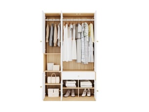 Armoire WELLTIN coloris bicolore largeur 120 cm
