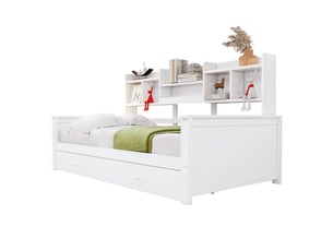 Lit avec rangement 90x200 cm <strong>HAUSS SPOLE</strong>  <strong></strong> coloris blanc