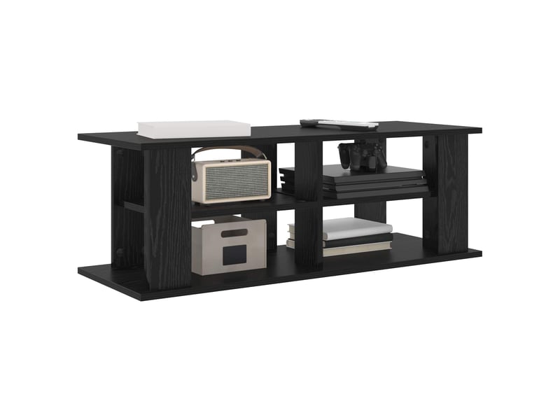  Support de télévision chêne noir 96x35x33,5 cm  - Conforama C