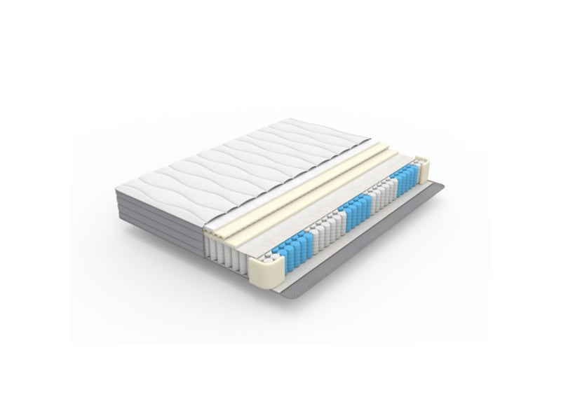 Matelas à ressorts 140x200 cm - épaisseur 20 cm - h3 - conception ergonomique - matelas roulé - blanc - Conforama E