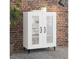 Buffet - bahut - meuble de rangement blanc 69,5x34x90 cm bois d'ingénierie