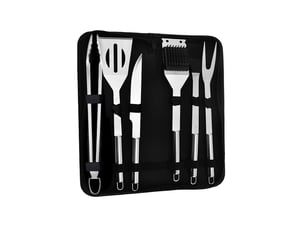 Ensemble d'ustensiles de barbecue en acier inoxydable – lot de 6 pièces, professionnel