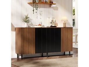 Buffet 4 porte(s) <strong></strong> <strong>Fay Lum</strong> - 160 cm coloris marron