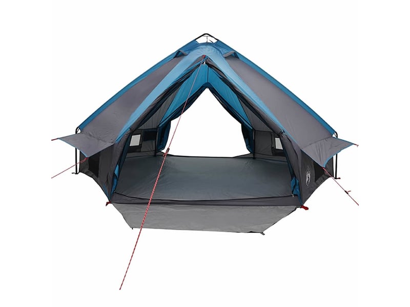  Tente de camping, tente teepee pour 8 personnes bleu et gris  - Conforama E