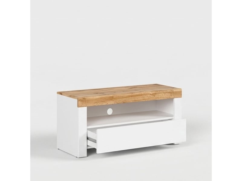 Meuble tv mobile avec tiroir et niche ouverte holten  - Conforama C