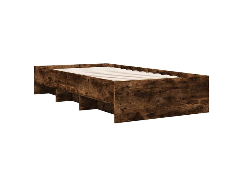  Lit simple- lit adulte -  cadre de lit chêne fumé 80 x 200 cm bois d'ingénierie  - Conforama B