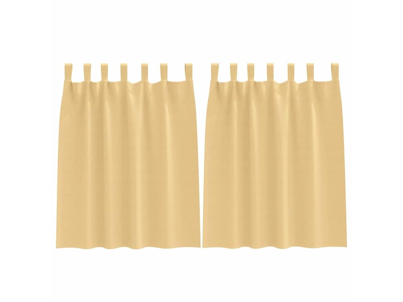  Lot de 2 rideaux occultants, rideaux black-out avec anneaux beige 140 x 140 cm cf44561  - Conforama A
