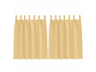 Lot de 2 rideaux occultants, rideaux black-out avec anneaux beige 140 x 140 cm cf44561