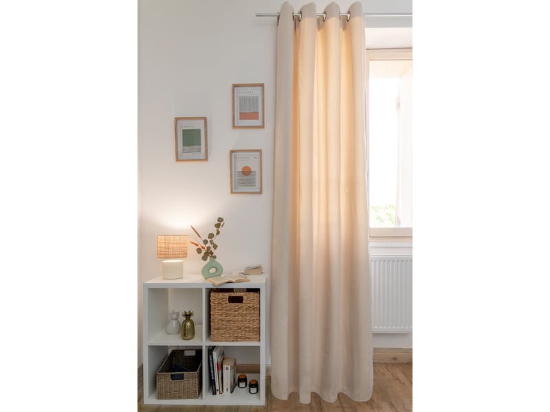 Rideau occultant phonique et thermique 140 x 240 cm osiris sable 15675 - Conforama D
