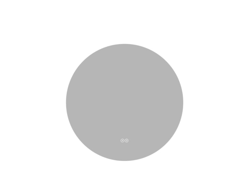 Miroir de salle de bains led rond 70 cm avec antibuée et variateur - Conforama A