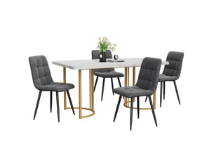 Ensemble table rectangulaire 0 banc(s) 4 chaise(s) 0 tabouret(s) inclu(s) <strong>MODENUIT </strong> <strong></strong>