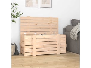 Boîte de rangement, coffre de rangement 91x40,5x42 cm bois massif de pin