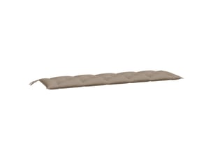 Coussin de banc de jardin, coussin d'assise taupe 180x50x7 cm tissu oxford cf52835