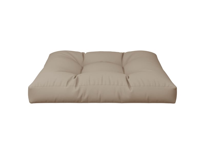  Coussin de palette, coussin de chaise, coussin de canapé taupe 80x80x12 cm tissu cf55471  - Conforama D