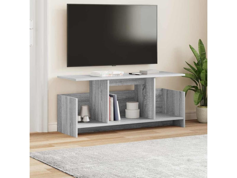  Meuble tv - banc tv - meuble de rangement 102 x 35 x 45 cm gris sonoma bois d'ingénierie  - Conforama D