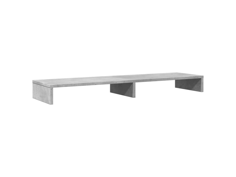  Support de moniteur table meuble bureau 100 x 27 x 10 cm bois d'ingénierie gris 02_0044834  - Conforama D